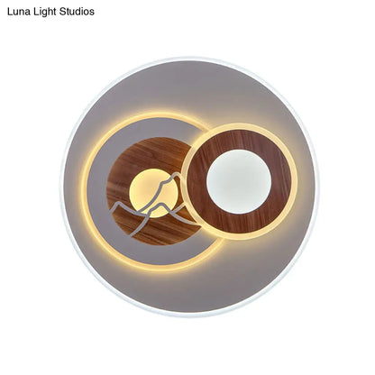 DecorBites™ DecorBites™ Sleek Acrylic LED Flush Mount Ceiling Light for Corridors, Contemporary White Design