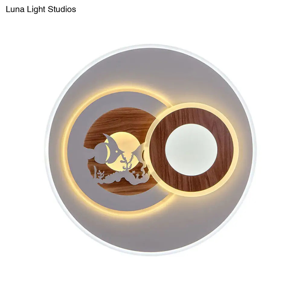 DecorBites™ DecorBites™ Sleek Acrylic LED Flush Mount Ceiling Light for Corridors, Contemporary White Design