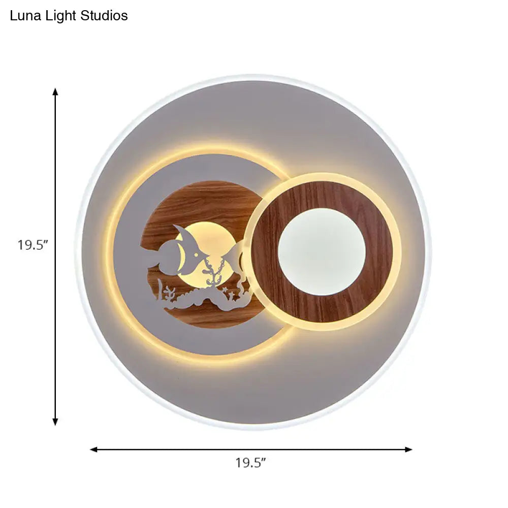 DecorBites™ DecorBites™ Sleek Acrylic LED Flush Mount Ceiling Light for Corridors, Contemporary White Design
