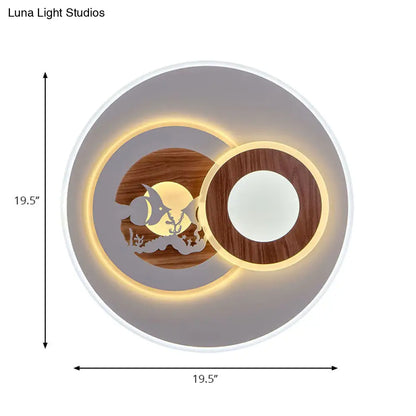 DecorBites™ DecorBites™ Sleek Acrylic LED Flush Mount Ceiling Light for Corridors, Contemporary White Design