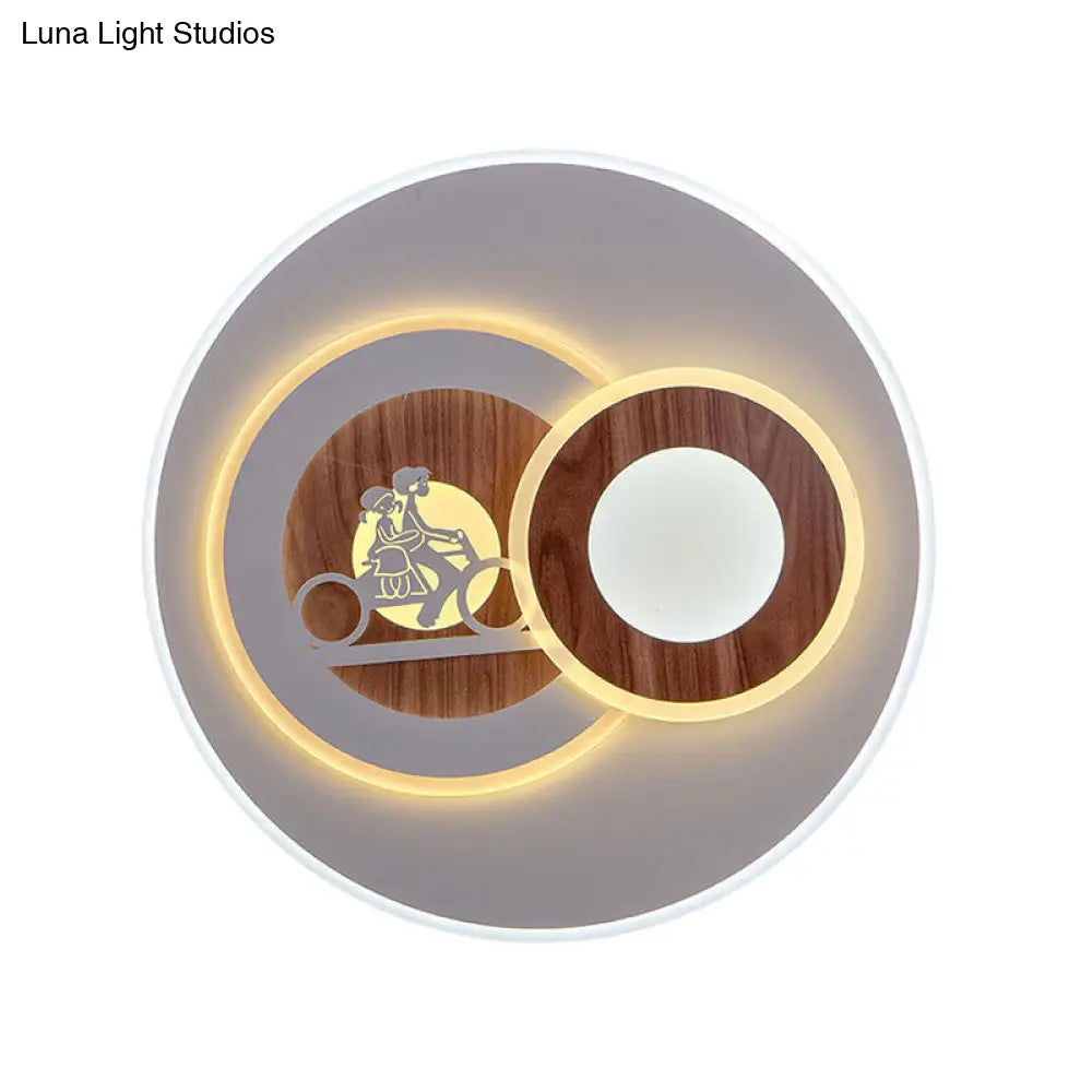 DecorBites™ DecorBites™ Sleek Acrylic LED Flush Mount Ceiling Light for Corridors, Contemporary White Design