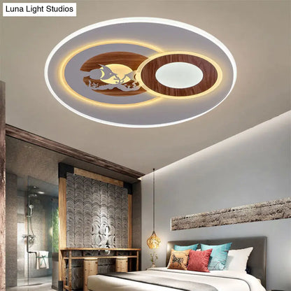 DecorBites™ DecorBites™ Sleek Acrylic LED Flush Mount Ceiling Light for Corridors, Contemporary White Design