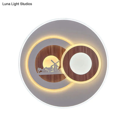 DecorBites™ DecorBites™ Sleek Acrylic LED Flush Mount Ceiling Light for Corridors, Contemporary White Design