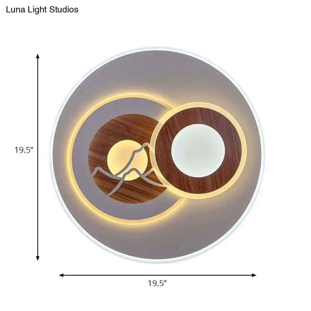 DecorBites™ DecorBites™ Sleek Acrylic LED Flush Mount Ceiling Light for Corridors, Contemporary White Design