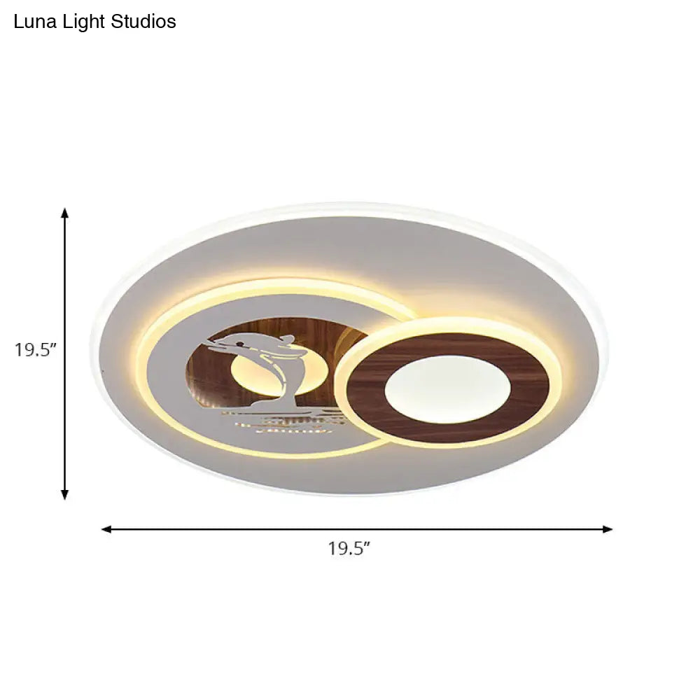 DecorBites™ DecorBites™ Sleek Acrylic LED Flush Mount Ceiling Light for Corridors, Contemporary White Design