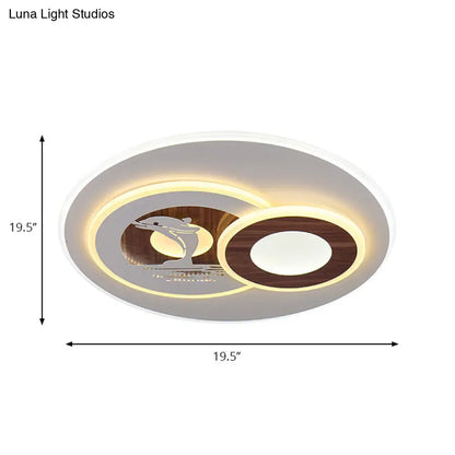 DecorBites™ DecorBites™ Sleek Acrylic LED Flush Mount Ceiling Light for Corridors, Contemporary White Design