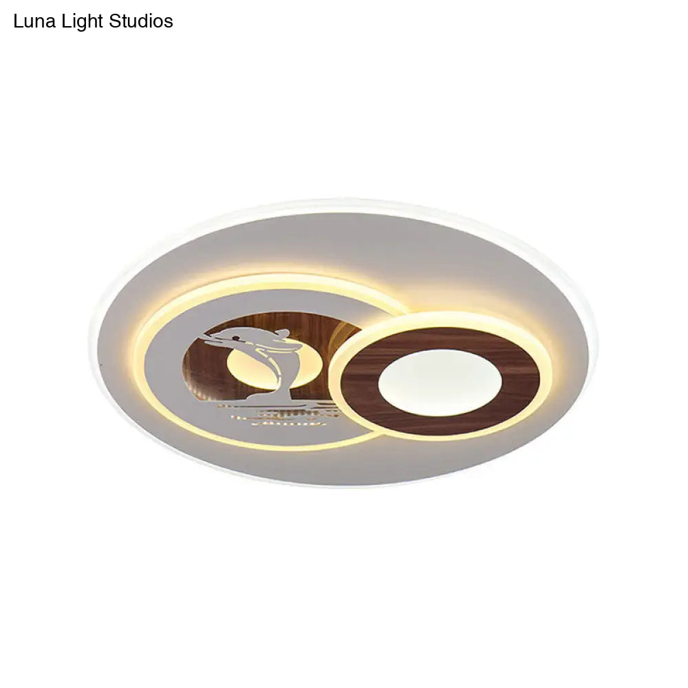 DecorBites™ DecorBites™ Sleek Acrylic LED Flush Mount Ceiling Light for Corridors, Contemporary White Design