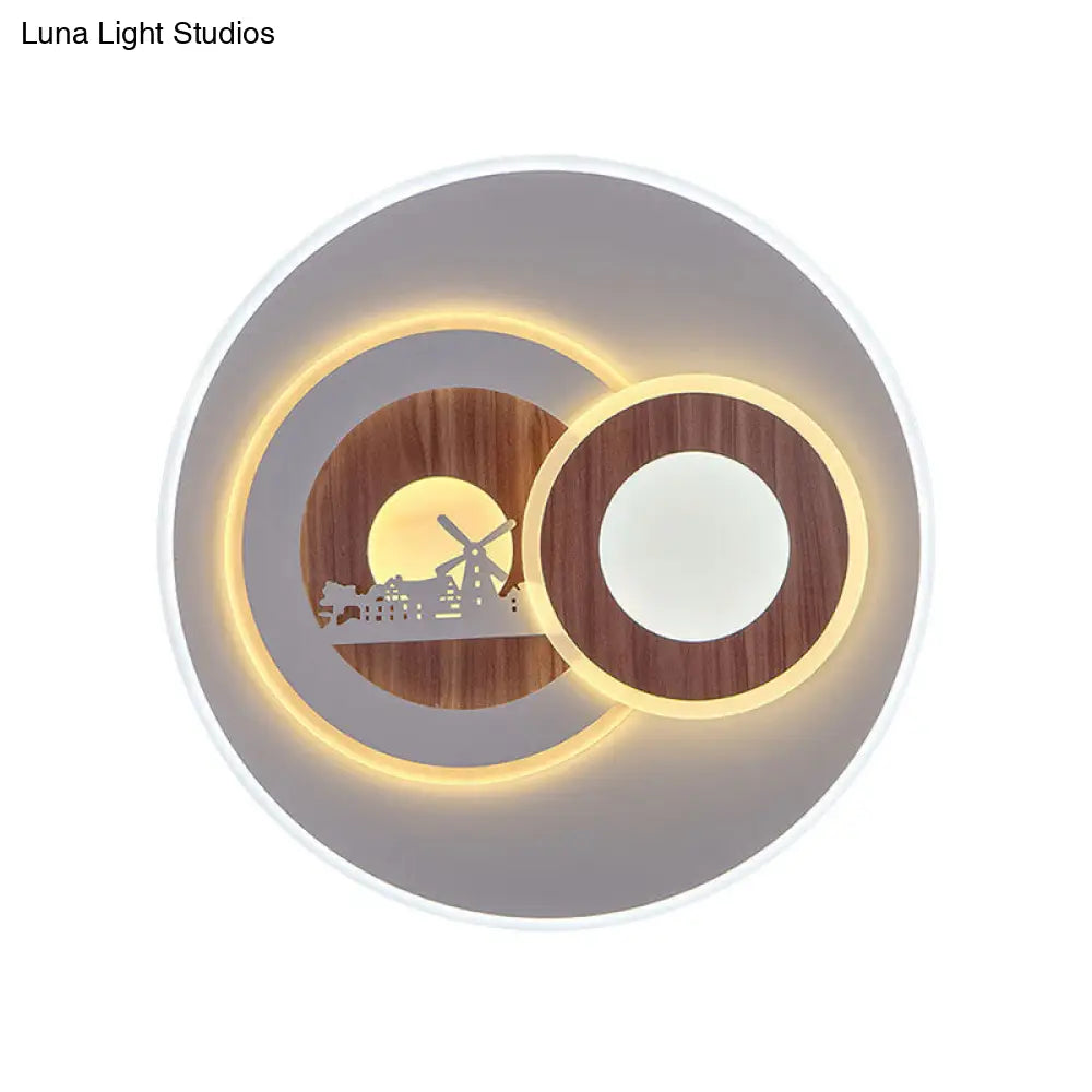DecorBites™ DecorBites™ Sleek Acrylic LED Flush Mount Ceiling Light for Corridors, Contemporary White Design