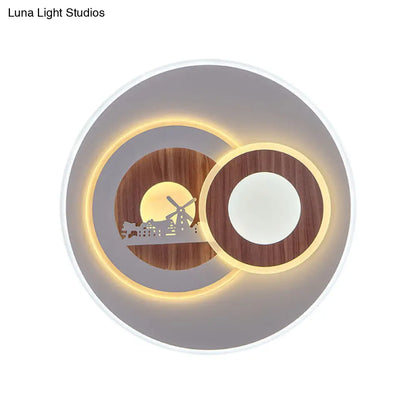 DecorBites™ DecorBites™ Sleek Acrylic LED Flush Mount Ceiling Light for Corridors, Contemporary White Design