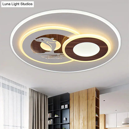 DecorBites™ DecorBites™ Sleek Acrylic LED Flush Mount Ceiling Light for Corridors, Contemporary White Design