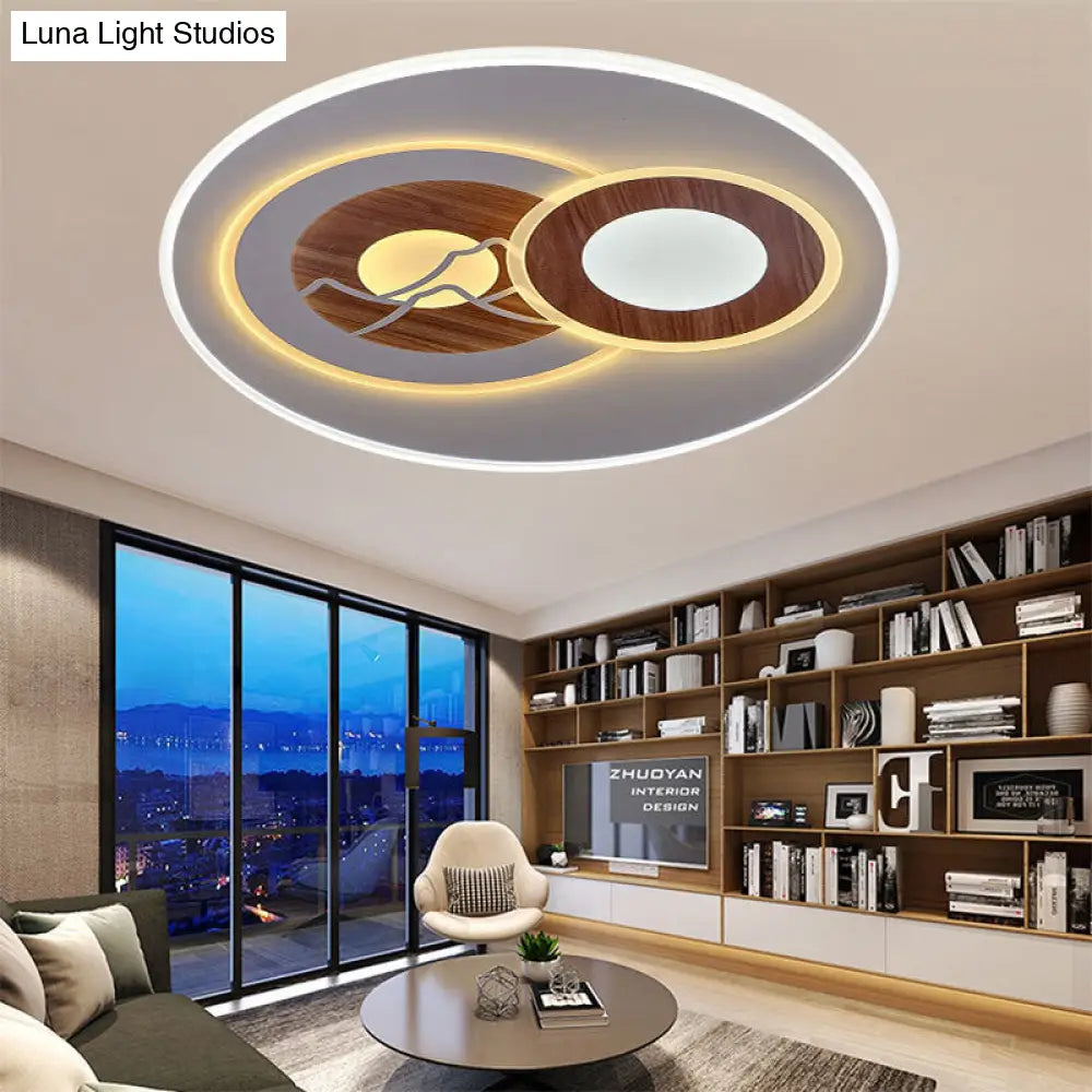 DecorBites™ DecorBites™ Sleek Acrylic LED Flush Mount Ceiling Light for Corridors, Contemporary White Design