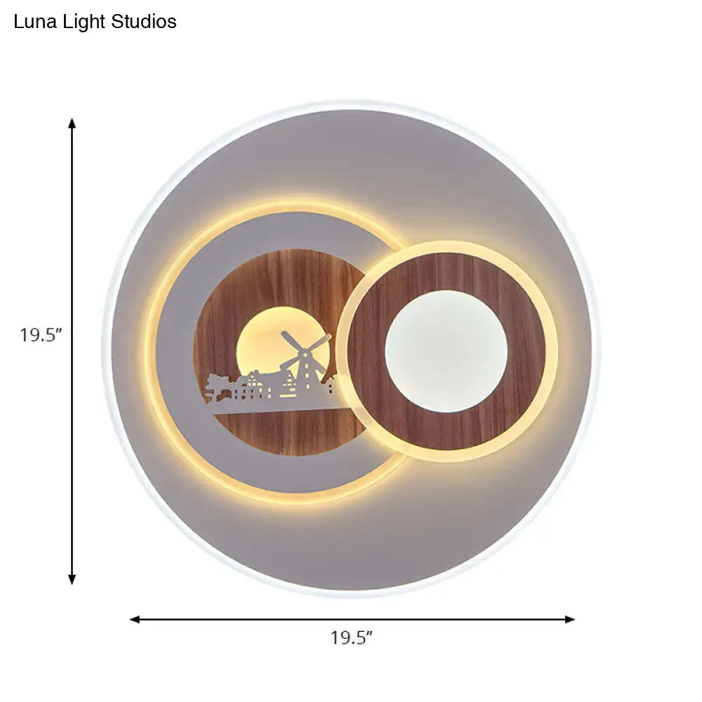 DecorBites™ DecorBites™ Sleek Acrylic LED Flush Mount Ceiling Light for Corridors, Contemporary White Design