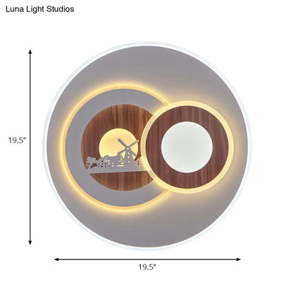 DecorBites™ DecorBites™ Sleek Acrylic LED Flush Mount Ceiling Light for Corridors, Contemporary White Design