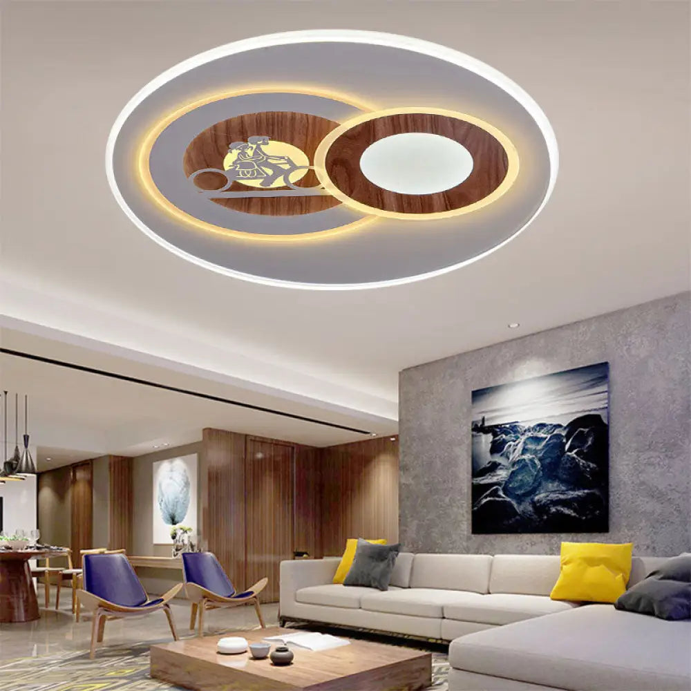 DecorBites™ DecorBites™ Sleek Acrylic LED Flush Mount Ceiling Light for Corridors, Contemporary White Design