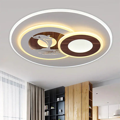 DecorBites™ DecorBites™ Sleek Acrylic LED Flush Mount Ceiling Light for Corridors, Contemporary White Design