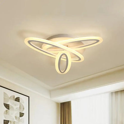 DecorBites™ DecorBites™ Sleek Acrylic Semi Flush Ceiling Light - Oval Shape, 31.5"/47" Width, 3/5 Bulb Options, Warm/White Light