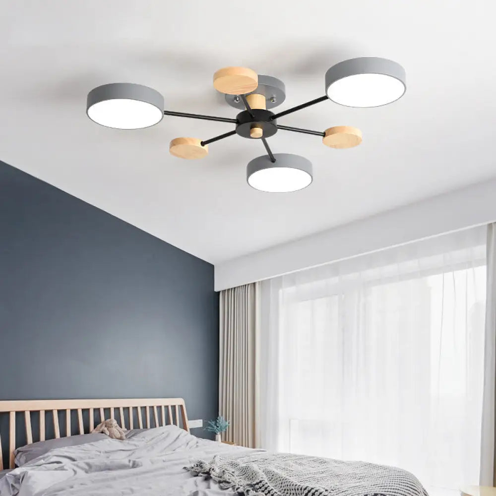 DecorBites™ DecorBites™ Sleek Acrylic Semi Flush Mount Ceiling Light for Bedroom with Branching Design
