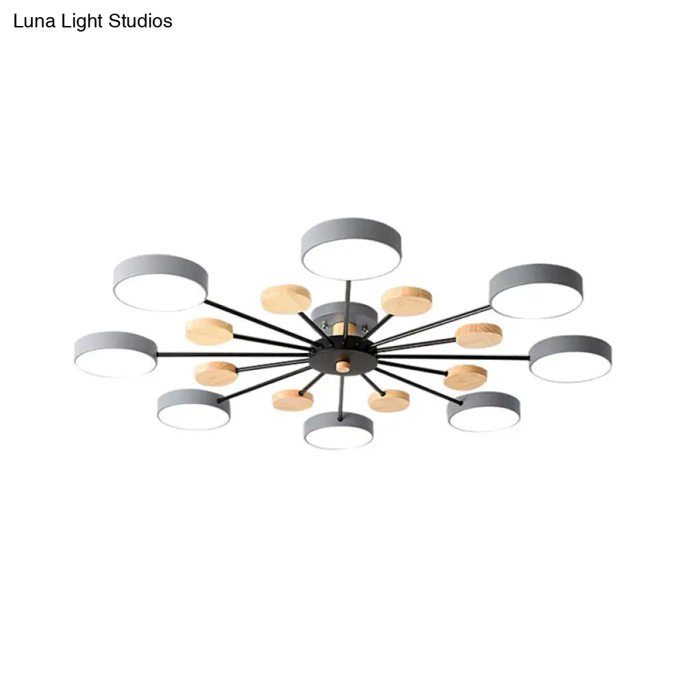 DecorBites™ DecorBites™ Sleek Acrylic Semi Flush Mount Ceiling Light for Bedroom with Branching Design