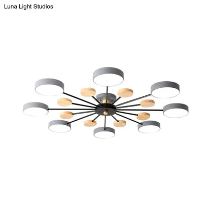 DecorBites™ DecorBites™ Sleek Acrylic Semi Flush Mount Ceiling Light for Bedroom with Branching Design