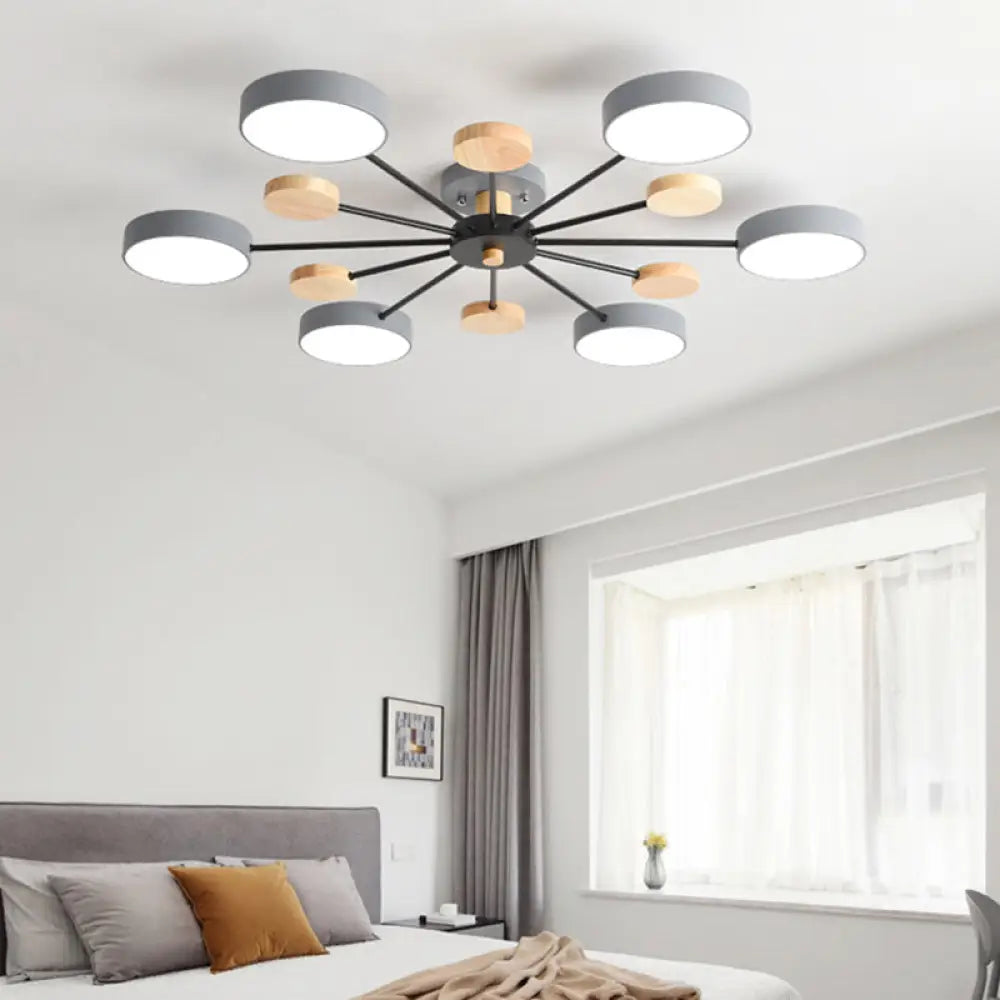 DecorBites™ DecorBites™ Sleek Acrylic Semi Flush Mount Ceiling Light for Bedroom with Branching Design