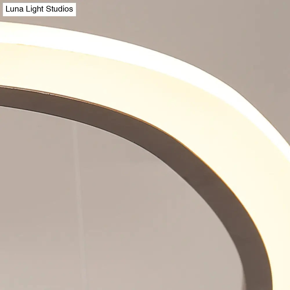 Sleek Acrylic Tiered Ceiling Chandelier - 3/4 Heads - Elegant Brown Pendant Light Fixture in White/Warm/Natural Light