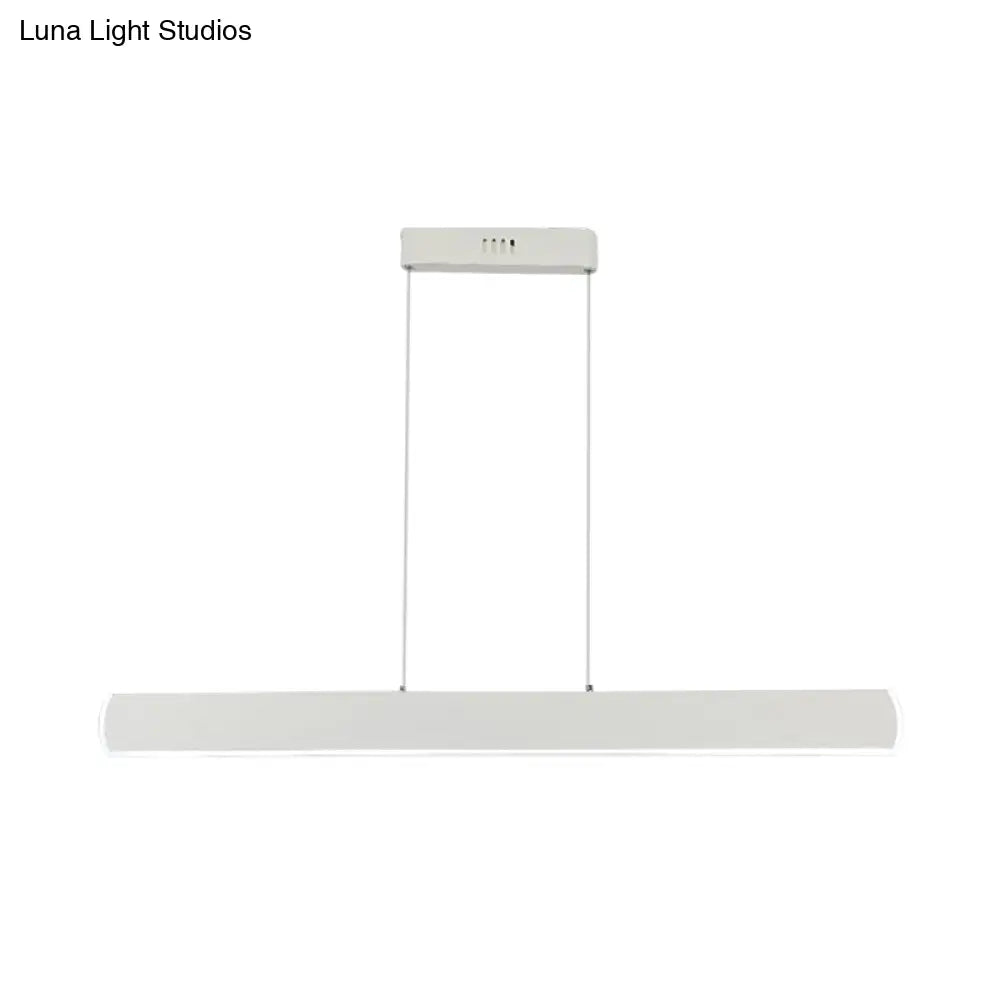 Sleek Acrylic White LED Pendant Light for Dining Room – 31.5"/39" Wide