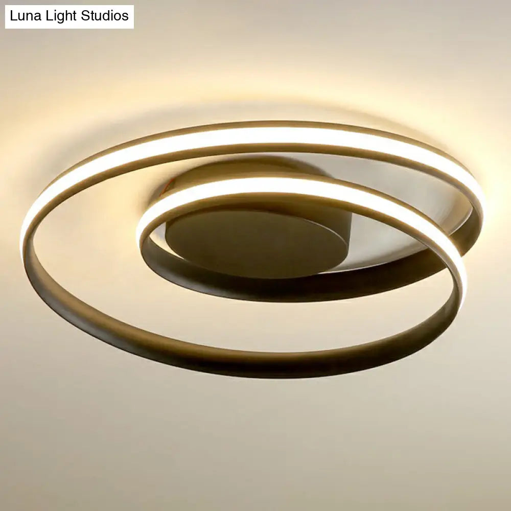 DecorBites™ DecorBites™ Sleek Aluminum LED Semi Flush Ceiling Light for Bedroom