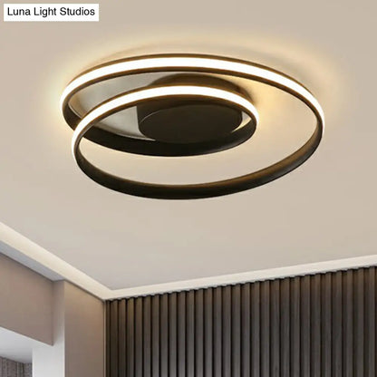 DecorBites™ DecorBites™ Sleek Aluminum LED Semi Flush Ceiling Light for Bedroom