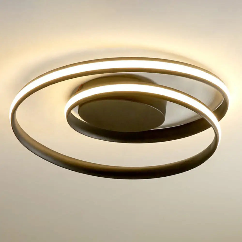 DecorBites™ DecorBites™ Sleek Aluminum LED Semi Flush Ceiling Light for Bedroom