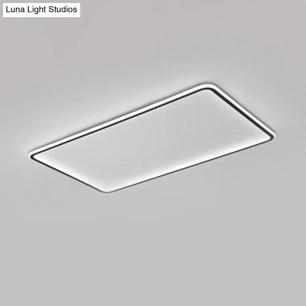 DecorBites™ DecorBites™ Sleek Black Acrylic LED Ceiling Light - Ultra-Thin Panel, Simplicity Flush Mounted for Living Room