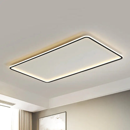 DecorBites™ DecorBites™ Sleek Black Acrylic LED Ceiling Light - Ultra-Thin Panel, Simplicity Flush Mounted for Living Room