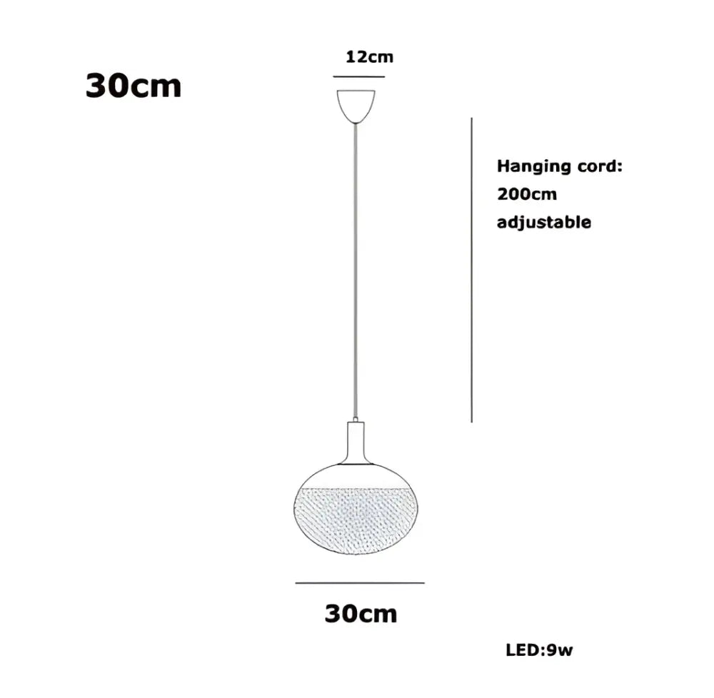 Sleek black cob led chandelier with frosted textured glass shade and adjustable 200cm hanging cord for chandelier lighting hanging