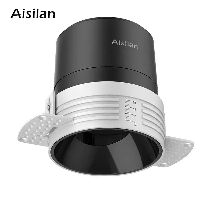 Sleek black and white aisilan frameless led downlight with matte finish and adjustable brackets for living room decorbites led downlight