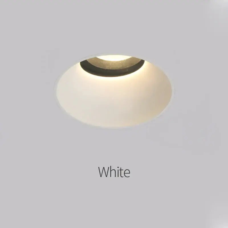 White recessed led downlight with sleek modern design and soft diffused illumination for decorbites frameless led downlight
