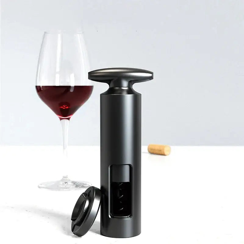 Sleek black metal decorbites corkscrew with matte finish premium kitchen tool for wine bottles