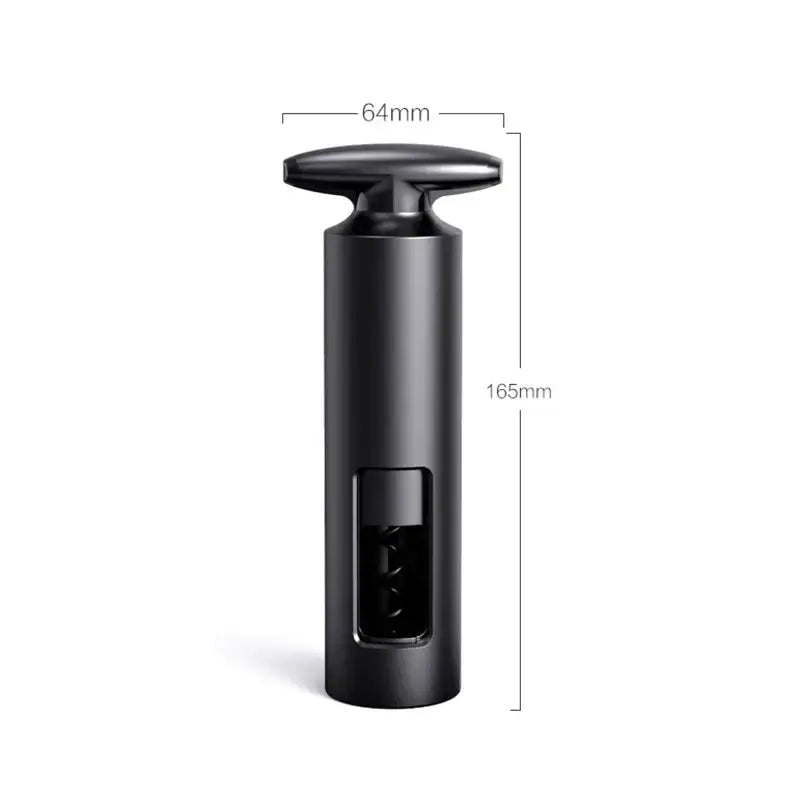 Black matte decorbites corkscrew with sleek cylindrical body and t-shaped handle premium kitchen tool for wine bottles