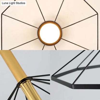 DecorBites™ DecorBites™ Sleek Black Metal Semi Flush Ceiling Light - Minimalist 1 Light Fixture, Perfect for Lobby