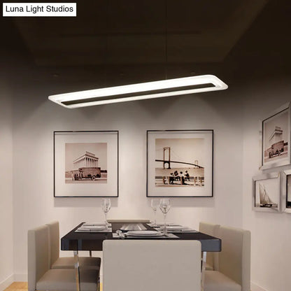 Lámpara de araña elegante con panel negro - Lámpara colgante LED acrílica con luz cálida/blanca, 16"/23.5"/31.5" de ancho