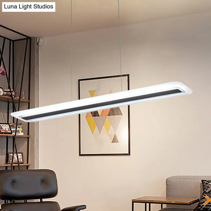 Lámpara de araña elegante con panel negro - Lámpara colgante LED acrílica con luz cálida/blanca, 16"/23.5"/31.5" de ancho