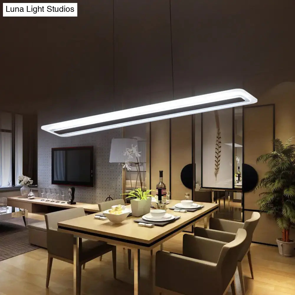 Lámpara de araña elegante con panel negro - Lámpara colgante LED acrílica con luz cálida/blanca, 16"/23.5"/31.5" de ancho