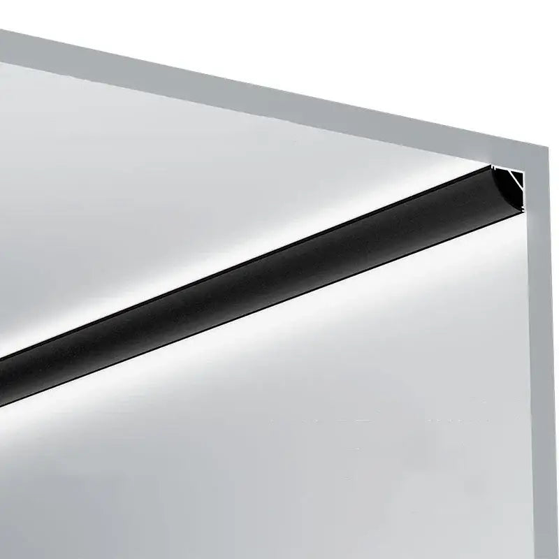 Black v led aluminum profile mounted on sleek modern frame for decorbites black kitchen corner lighting