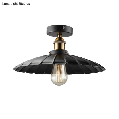 DecorBites™ DecorBites™ Sleek Black Tapered Iron Semi Mount Dining Room Ceiling Light - 1-Head