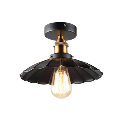 DecorBites™ DecorBites™ Sleek Black Tapered Iron Semi Mount Dining Room Ceiling Light - 1-Head