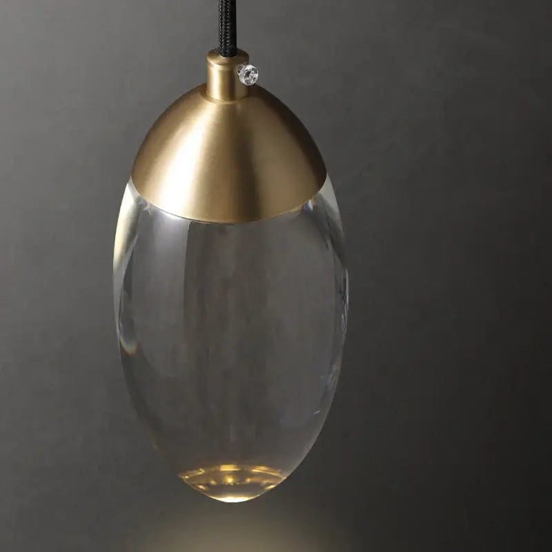 Sleek brass and crystal decorbites crystal led wall light with clear glass body for bedroom and living room decor