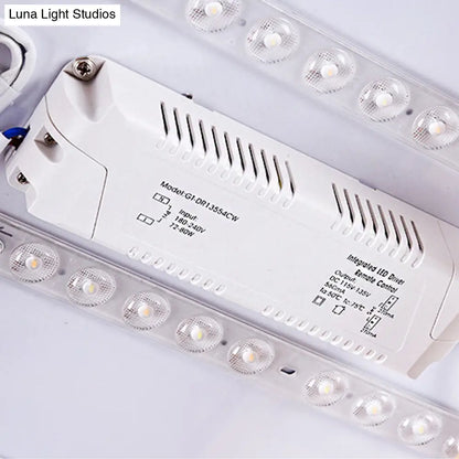 DecorBites™ DecorBites™ Sleek Brown Round Ceiling Flush Light - 12"/16"/19.5" Wide Nordic LED Wooden Flushmount in Warm/White/Natural Light