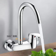 Sleek chrome curved spout single lever kitchen faucet with a polished finish and ergonomic handle for easy control