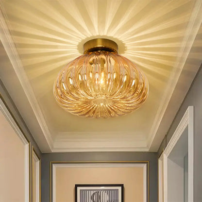 DecorBites™ DecorBites™ Sleek Clear/Amber Glass LED Ceiling Light Fixture - 5.5"/11" W