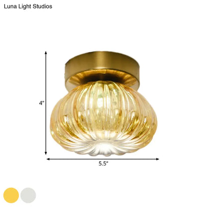 DecorBites™ DecorBites™ Sleek Clear/Amber Glass LED Ceiling Light Fixture - 5.5"/11" W
