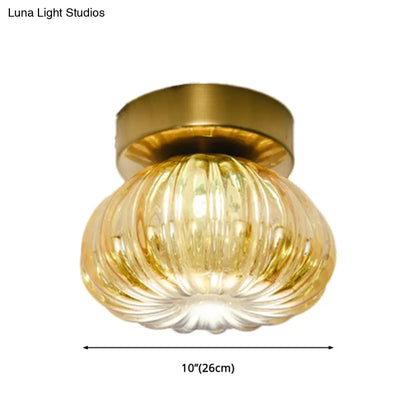 DecorBites™ DecorBites™ Sleek Clear/Amber Glass LED Ceiling Light Fixture - 5.5"/11" W