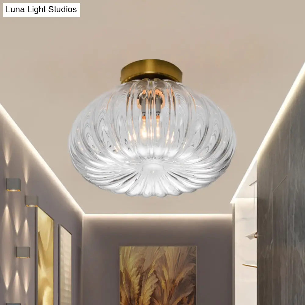 DecorBites™ DecorBites™ Sleek Clear/Amber Glass LED Ceiling Light Fixture - 5.5"/11" W